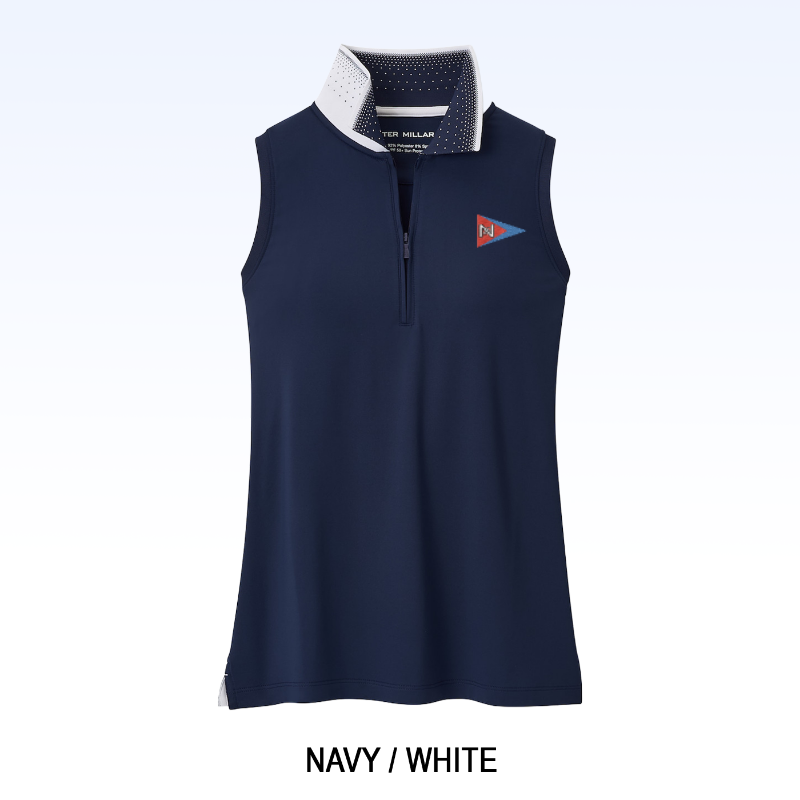 PETER MILLAR CHRISSIE SLEEVELESS ZIP POLO