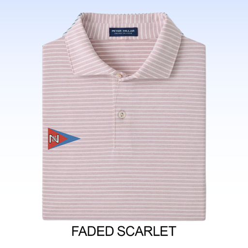 PETER MILLAR ALBATROSS STRIPE COTTON-BLEND PIQUÉ POLO